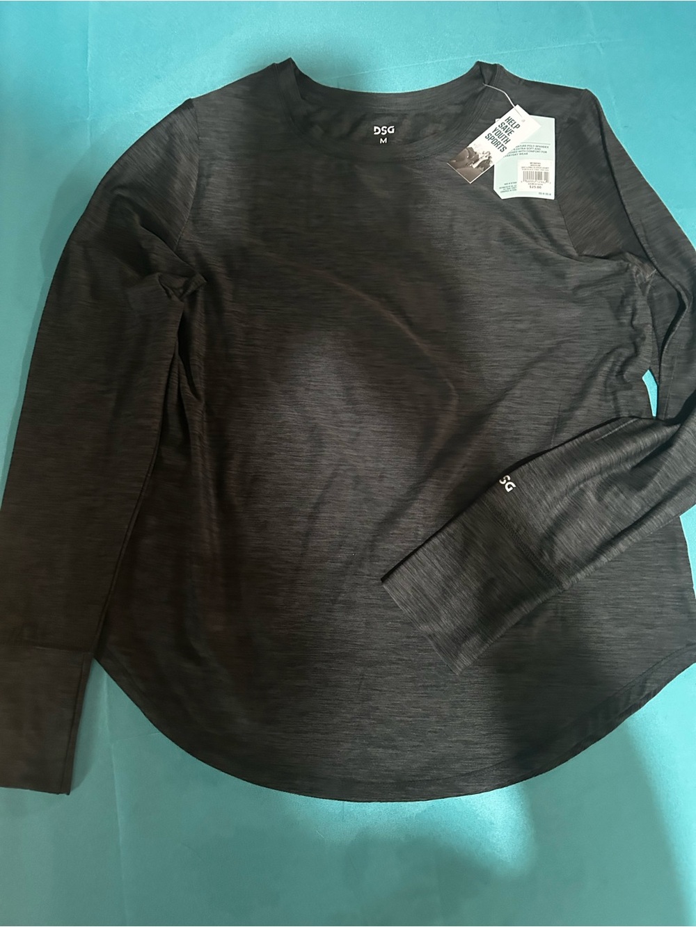 DSG dark grey Heathered Long Sleeve Athletic Shirt